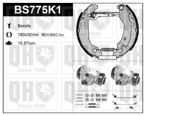 QUINTON HAZELL stabdžių trinkelių komplektas BS775K1